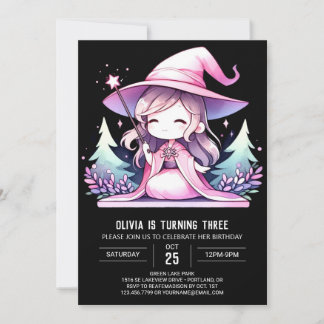 Whimsical Custom Wizard Geburtstag Einladung