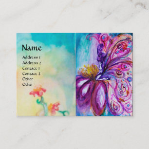 WHIMSICAL CUTE BLUMENFEE IN ROSA,GOLD FUNKEN VISITENKARTE