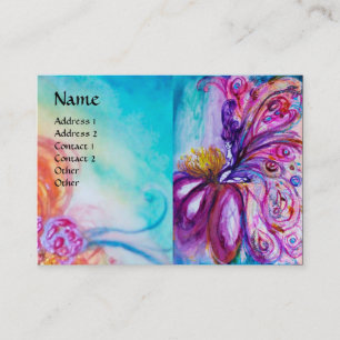 WHIMSICAL CUTE BLUMENFEE IN ROSA,GOLD FUNKEN VISITENKARTE