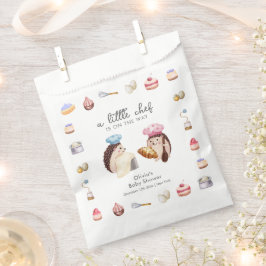 Whimsical Cute Hedgehog Chef Baker Baby Shower Geschenktütchen