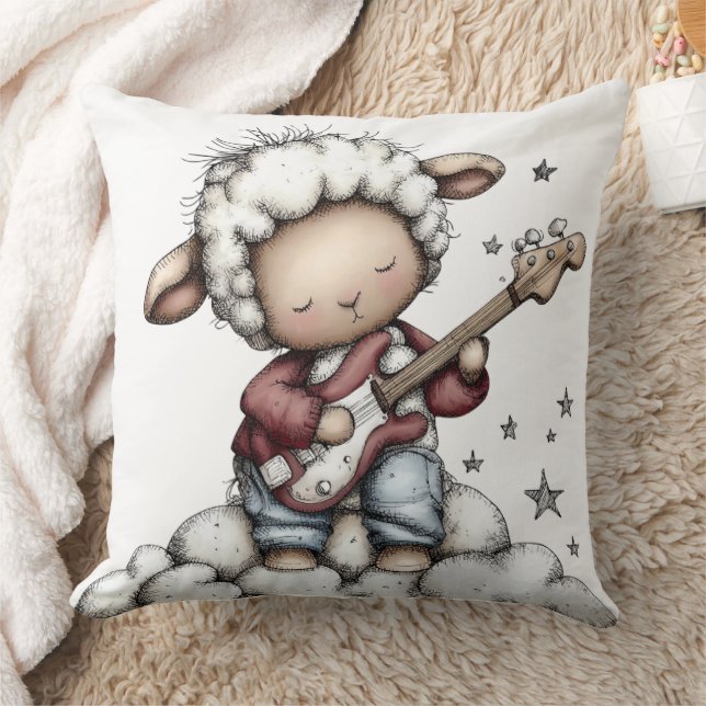 Whimsical Cute Sheep Kissen (Decke)