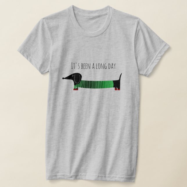 Whimsical Dachshund Long Day T-Shirt (Ablage )