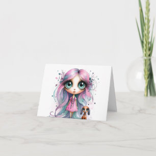 Whimsical Dackel Hello Card Karte