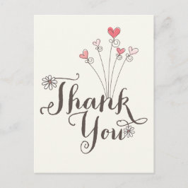 Whimsical Daisies Pink Hearts Geburtstag Vielen Da Postkarte