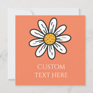 Whimsical Daisy Invitation - Minimaler Blumenarm Einladung