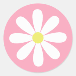 Whimsical Daisy Runder Aufkleber
