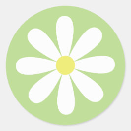 Whimsical Daisy Runder Aufkleber