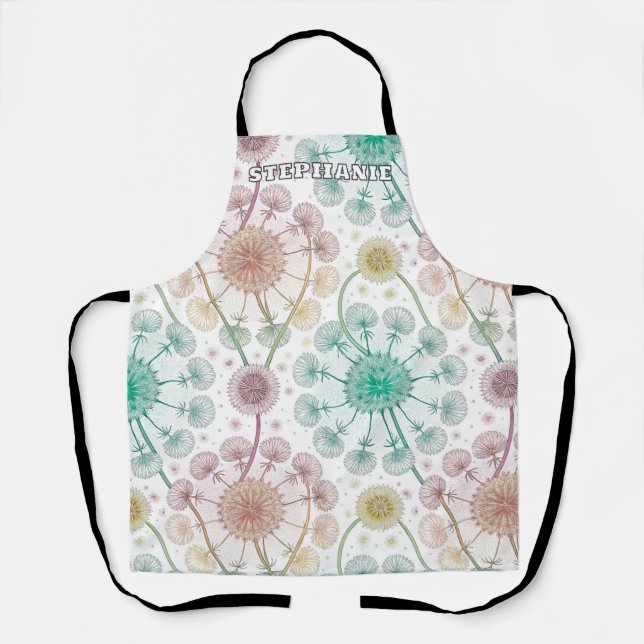 Whimsical Dandelion Breeze - Pastel Botanical Schürze (Vorderseite)