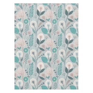 Whimsical Dandelion & Floral Folk Art Nahtlos (2) Tischdecke