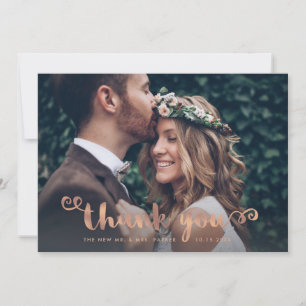 Whimsical Danke   Hochzeitsskript-Foto-Rose