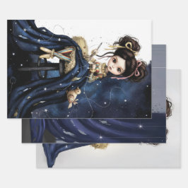 Whimsical Dark Circus Doll Geschenkpapier Set