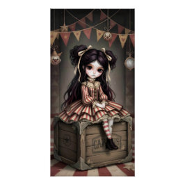 Whimsical Dark Circus Doll Poster