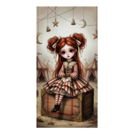 Whimsical Dark Circus Doll Poster