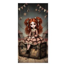 Whimsical Dark Circus Doll Poster