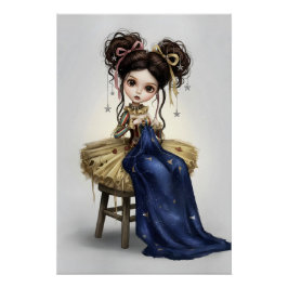 Whimsical Dark Circus Doll Poster