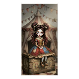 Whimsical Dark Circus Doll Poster