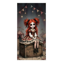 Whimsical Dark Circus Doll Poster