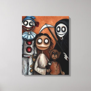 Whimsical Dark Creepy Art Canvas Print Leinwanddruck