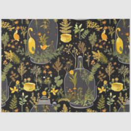 Whimsical Decoupage Tissue Glas Terrarias Seidenpapier