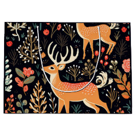 Whimsical Deer Gift Bag - Große Geschenktüte