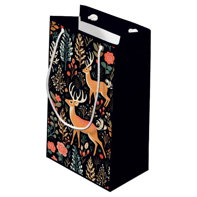 Whimsical Deer Gift Bag - Kleine Kleine Geschenktüte (Rückseite Schrägansicht)