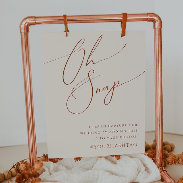 Whimsical Desert | Beige Oh Snap Hashtag Poster (Von Creator hochgeladen)