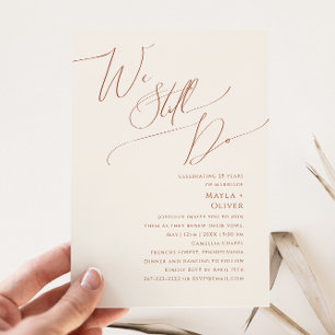 Whimsical Desert   Beige Wir erneuern unser Gelübd Einladung