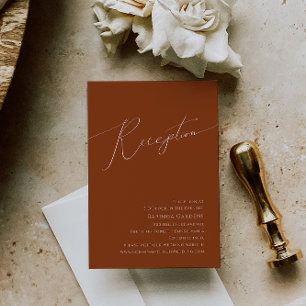 Whimsical Desert Rust Hochzeitsempfangskarte Begleitkarte