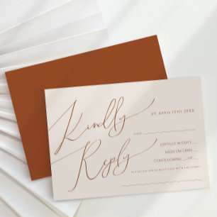 Whimsical Desert Rust Song Anfrage RSVP-Karte RSVP Karte