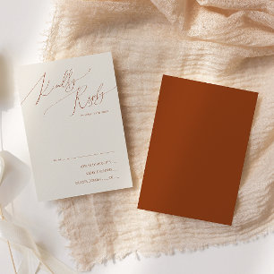 Whimsical Desert   Terracotta RSVP-Karte RSVP Karte