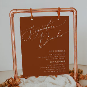 Whimsical Desert Terracotta Signature Drinks Schil Poster