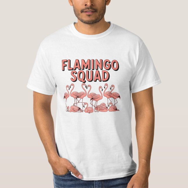 Whimsical Designs für Flamingo Fans T-Shirt (Vorderseite)