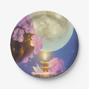 Whimsical Detasy Fantasy Moon Blume Pappteller