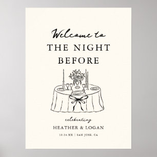 Whimsical Die Nacht Vor Der Probeessen Einladung Poster
