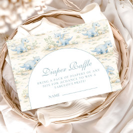 Whimsical Dinosaur Diapper Raffle Begleitkarte