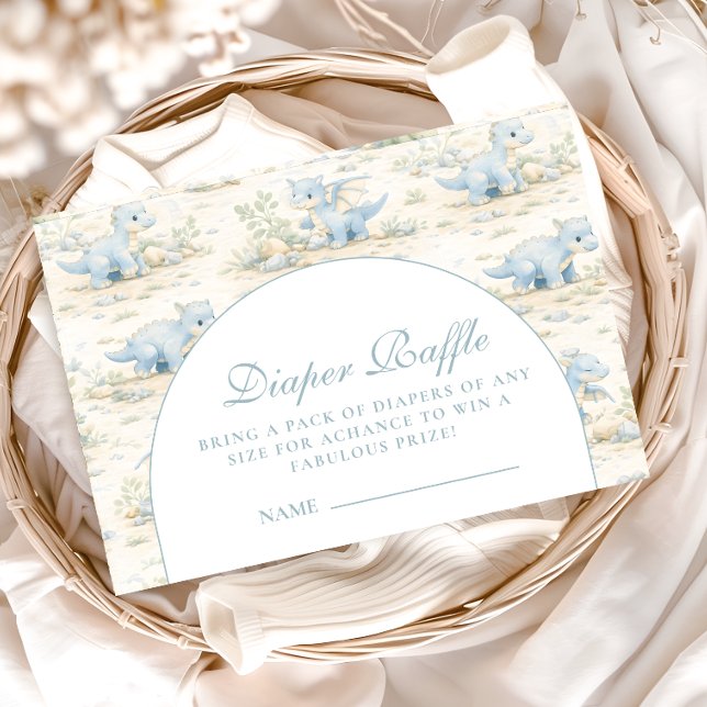 Whimsical Dinosaur Diapper Raffle Begleitkarte (Von Creator hochgeladen)