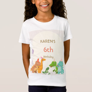 Whimsical Dinosaurier Princess Birthday T-Shirt
