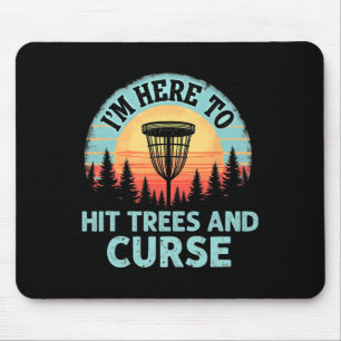 Whimsical Disc Golf - Tree Hitting Retro Curse  Mousepad