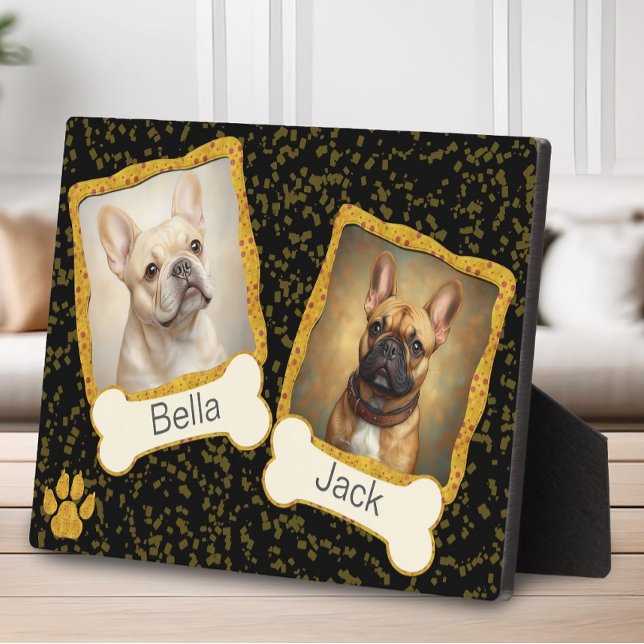Whimsical Dog Foto Display Erstellen Sie Ihre eige Fotoplatte (Whimsical Dog Photo Display Create Your Own Plaque)