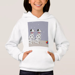 Whimsical Dog & Rolling Colors Kunstdruck Hoodie