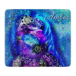 Whimsical Dolphin Blue Aquamarin Coastal Nautic Schneidebrett