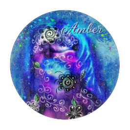 Whimsical Dolphin Blue Aquamarin Coastal Nautic Schneidebrett