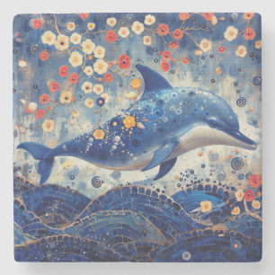 Whimsical Dolphin Steinuntersetzer