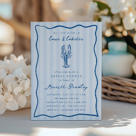 Whimsical Doodle Lobster Brautparty Einladung