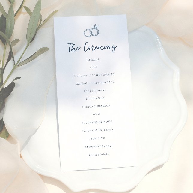 Whimsical Doodle Retro Light Blue Wedding Programm (Von Creator hochgeladen)