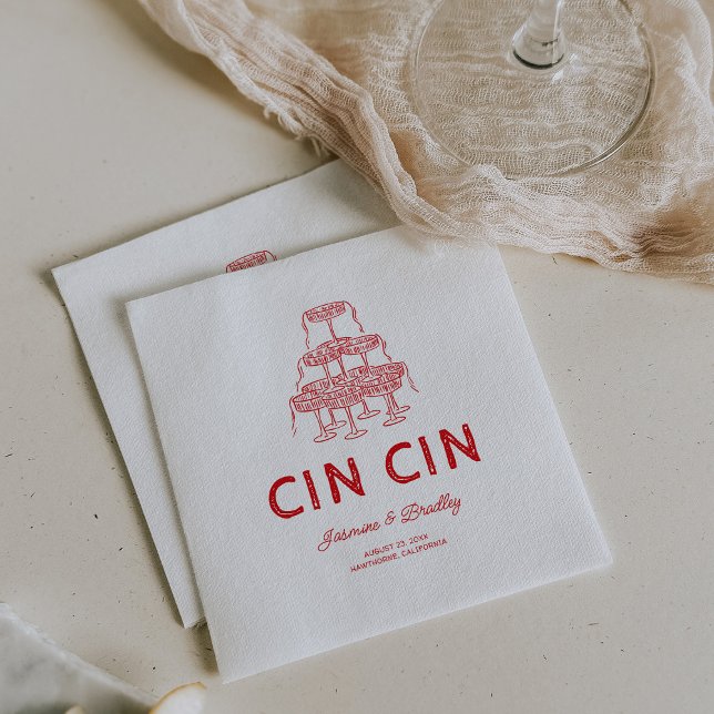 Whimsical Doodle Wedding Serviette (Von Creator hochgeladen)