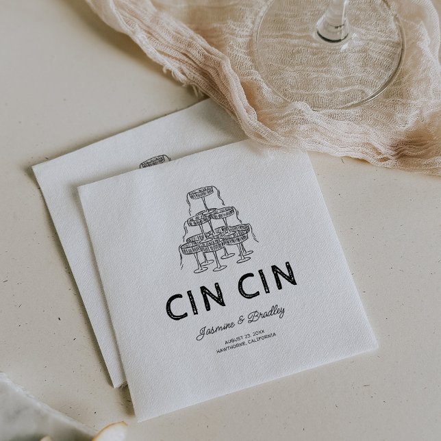 Whimsical Doodle Wedding Serviette (Von Creator hochgeladen)