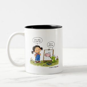 Whimsical Doodle Zeit – Joheem & Ribbit Tasse