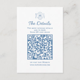 Whimsical Doodles Wedding Details UAWG QR Code Begleitkarte