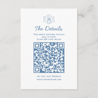 Whimsical Doodles Wedding Details UAWG QR Code Begleitkarte